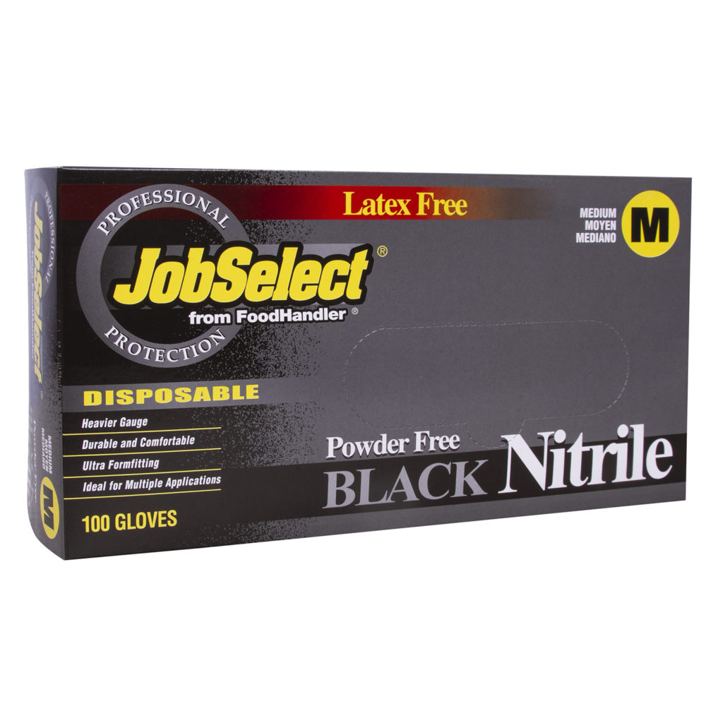 JobSelect® Black Nitrile Gloves FoodHandler®