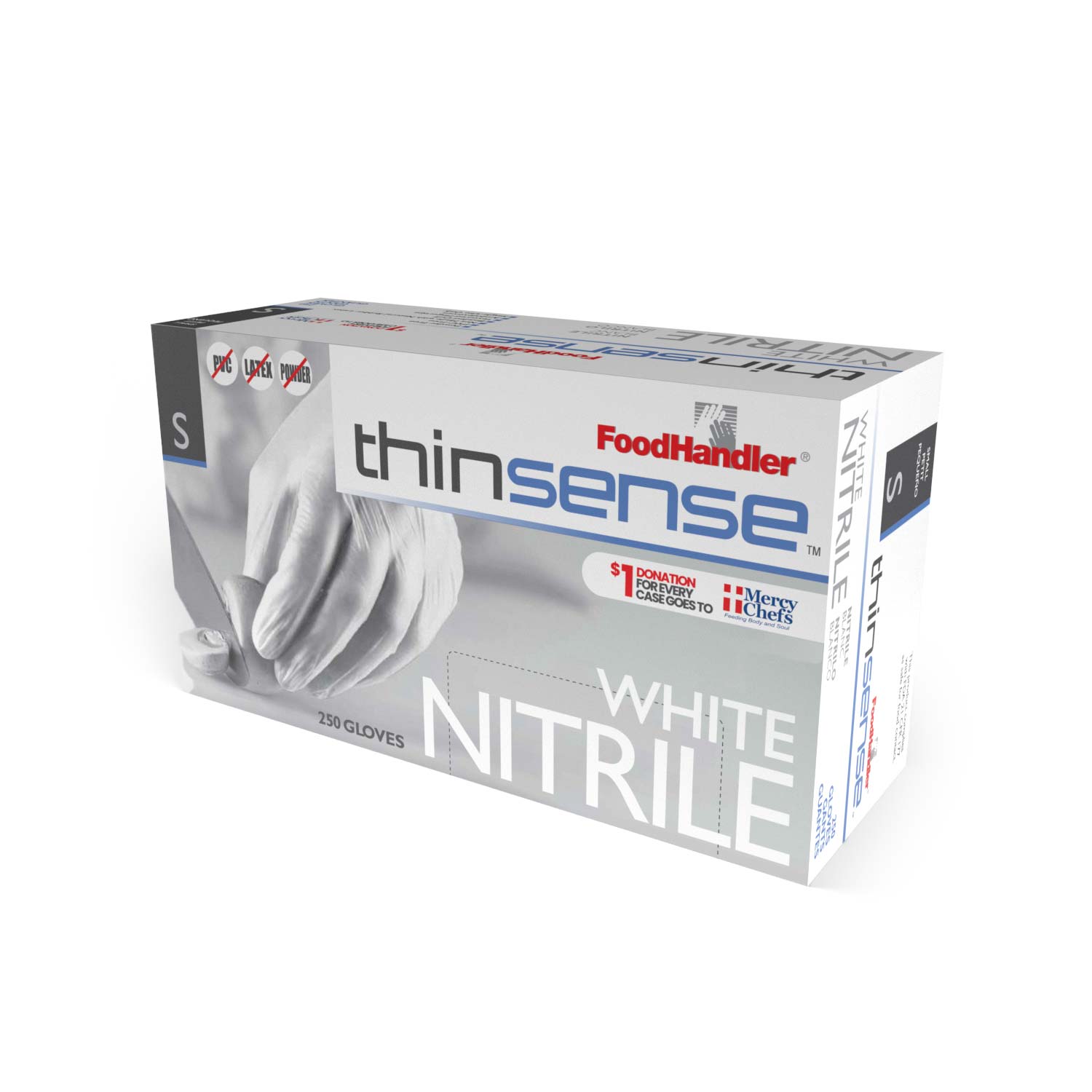 Thinsense White Nitrile Gloves