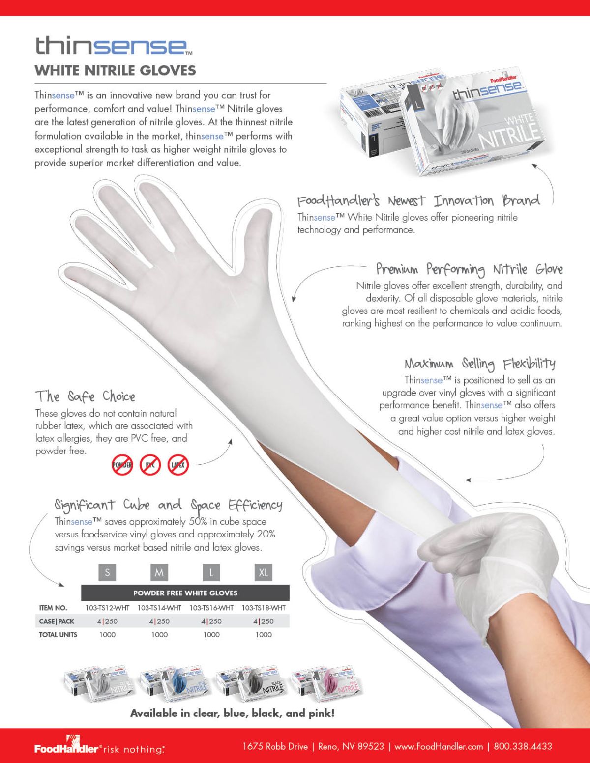 Thinsense™ Nitrile Gloves FoodHandler®